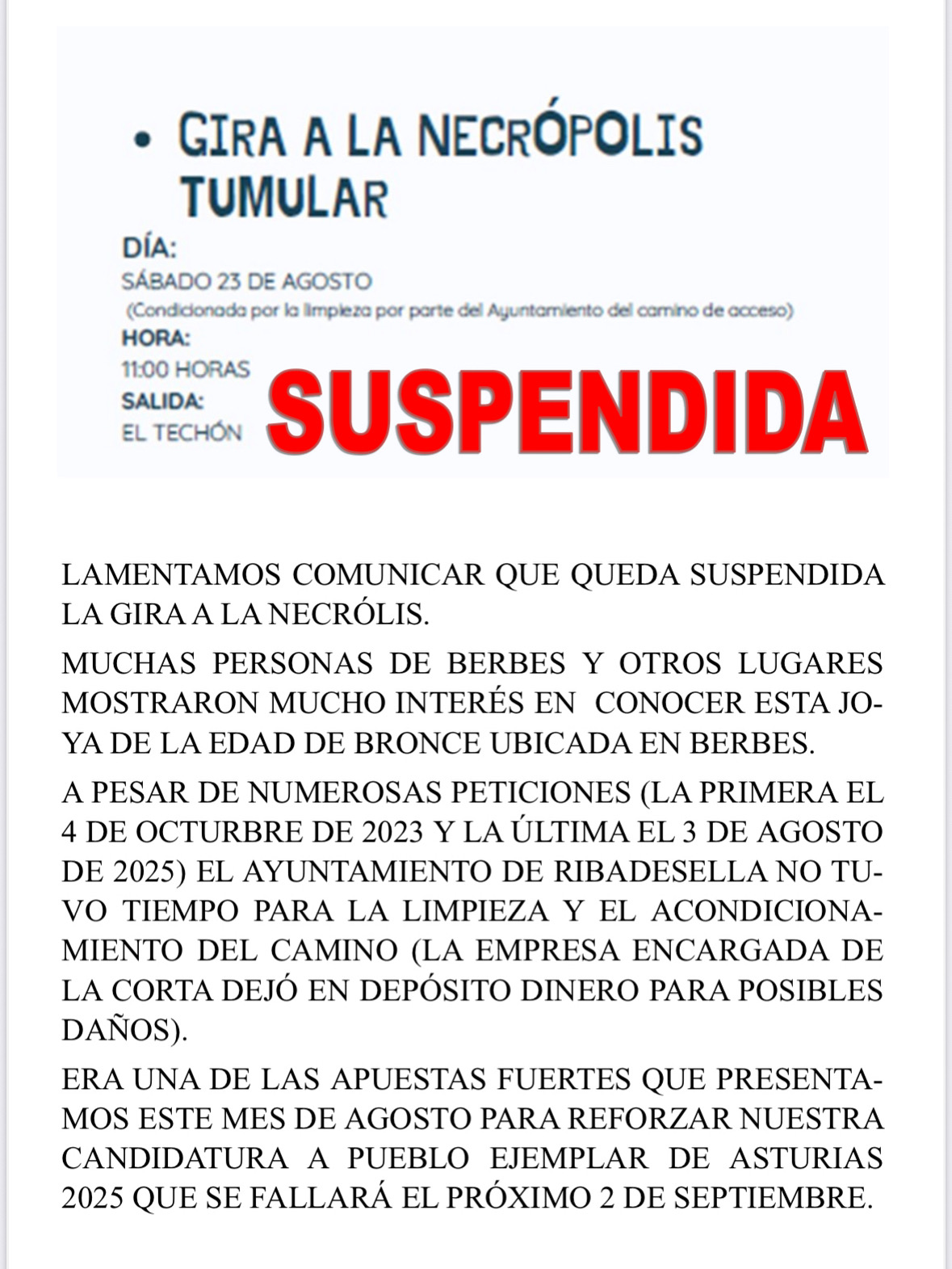 Suspendida Gira Necrópolis 
